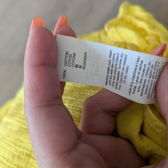 Women's Yellow Boho top - Picture 3 of 3